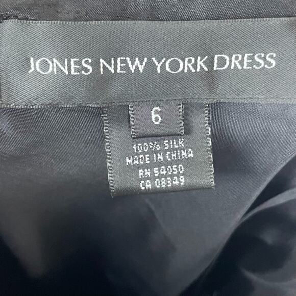 Jones New York Vintage Silk Dress 6 Beaded Y2K Vampy Fairycore Whimsigoth - Picture 11 of 12